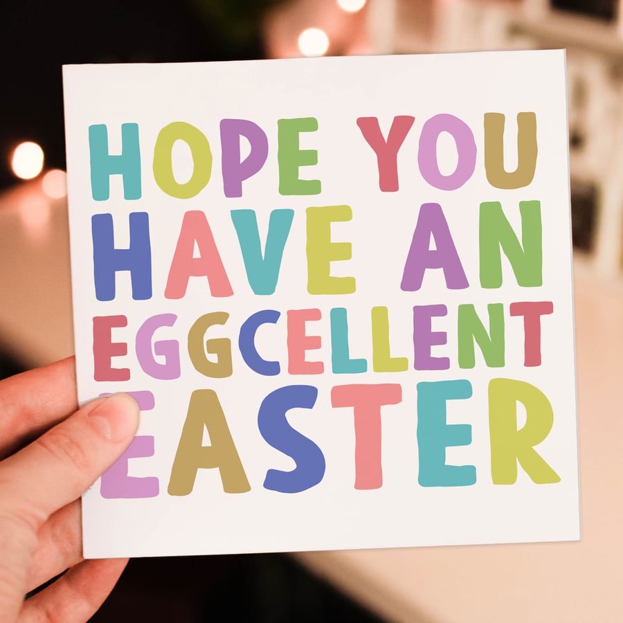 Easter card: Have an eggcellent Easter