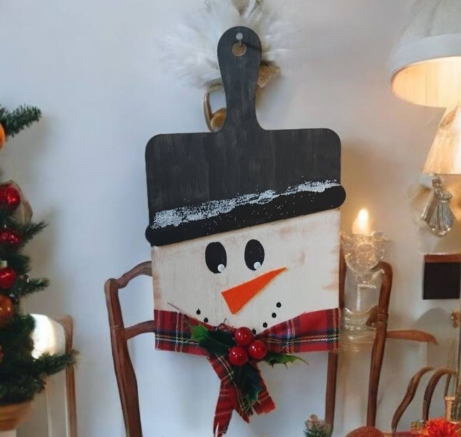 Handmade Christmas Wall Hanging Decoration Snowman