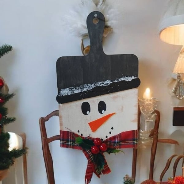 Handmade Christmas Wall Hanging Decoration Snowman