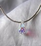 Simple Elegance Sterling Silver Necklace featuring Swarovski Teardrop Crystal  - Image 6
