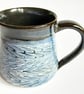 Mug - Hand Thrown Stoneware Ceramic Blue Glazed Mug 