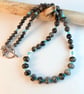 Faceted Amazonite And Larvikite Necklace - Handmade In Devon - Image 1