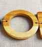 Upcycled wood jewellery, wood & leather pendant, geometric wooden necklace - Image 3