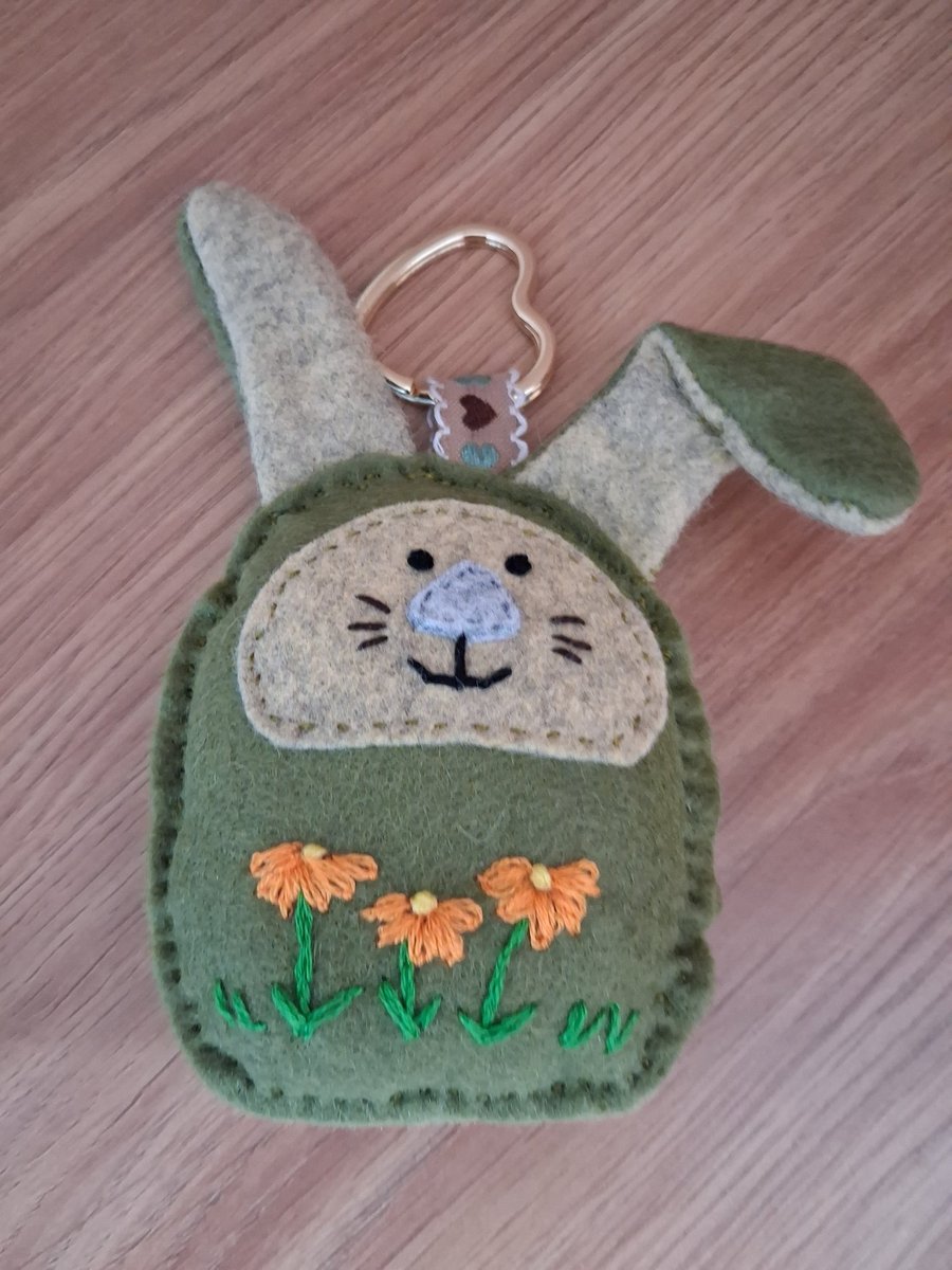 Handmade bunny keyring