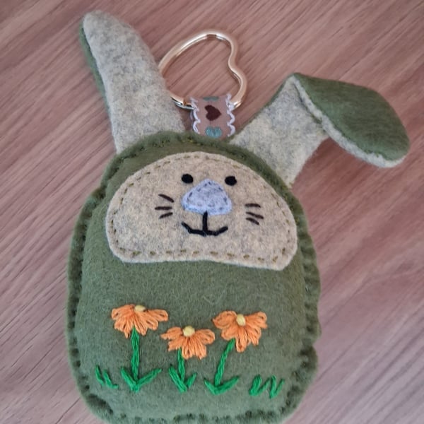 Handmade bunny keyring