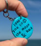 Love You To The Moon & Back Pebble Keyring  - Image 2