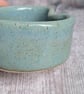 Speckled turquoise ceramic heart tealight holder  - Image 4