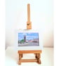 Clock Tower St. Just, Cornwall, Small Acrylic Painting on Yupo Paper Mounted - Image 4