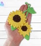 Sunflower bag charm. Sunflower keyring. Sunflower gift. Sunflowers. - Image 3