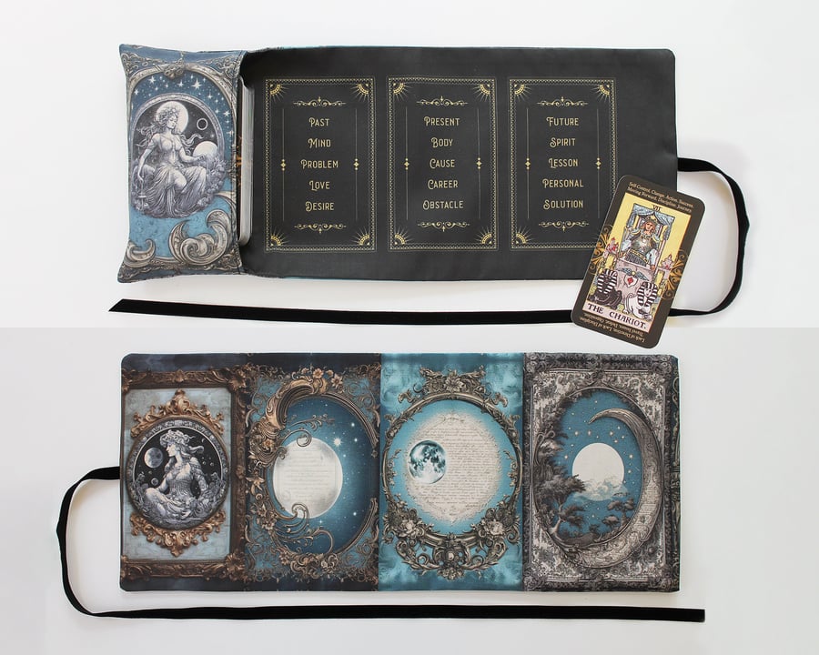 Tarot Card Wrap, Tarot Storage Pouch Holder Case, Witch Wiccan Supplies, Pagan G
