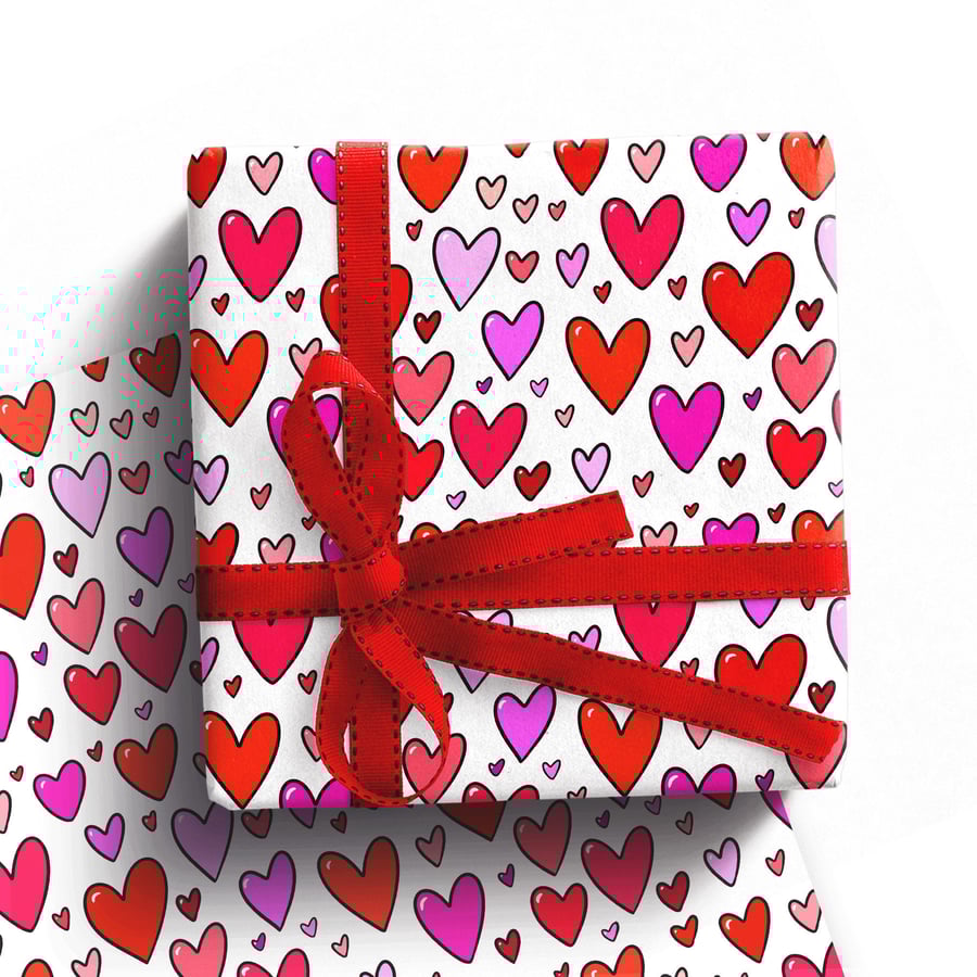 Valentines Day Heart wrapping paper