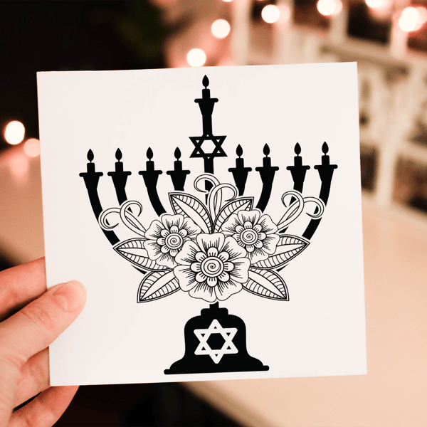 Hanukkah Card, Custom Hanukkah Card, Personalised Hanukkah Celebrations