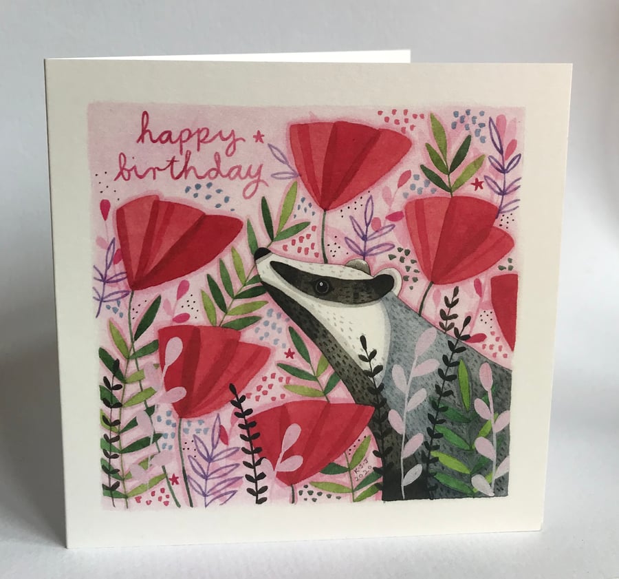 Poppy Badger Card