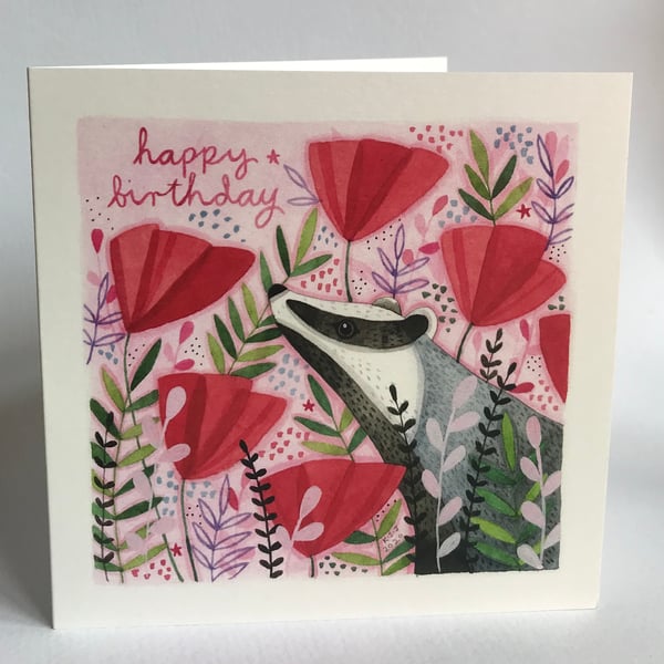 Poppy Badger Card