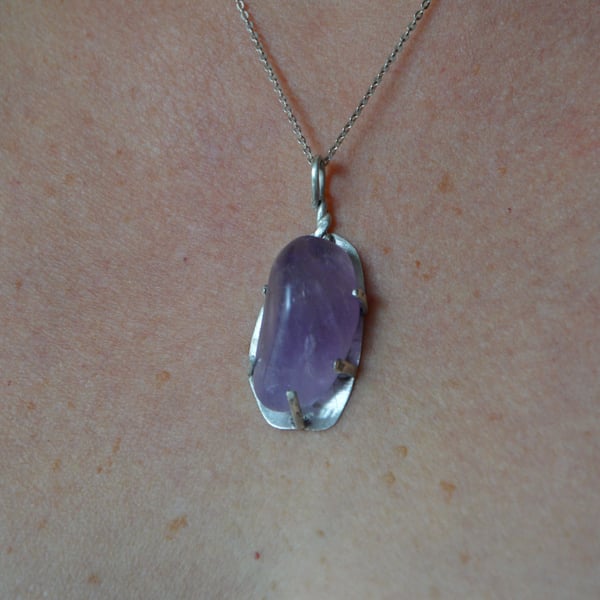 Silver and Amethyst pendant