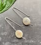 Sterling Silver &  Full Moon Coin Pearl Earrings - Image 2