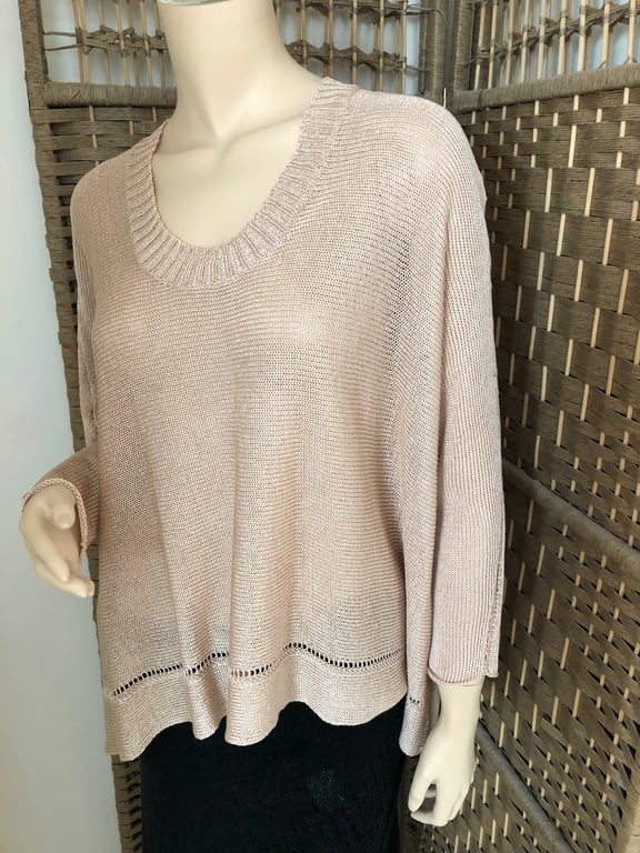 Throwover Tunic in Linen and Viscose