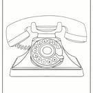 Vintage Telephone Colouring-in Sheet - printable pdf