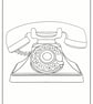 Vintage Telephone Colouring-in Sheet - printable pdf