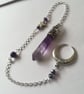 Amethyst crystal pendulum, witchcraft Dowsing Tool, Gift for her, birthday, Uk - Image 4