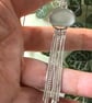Handcrafted Silver Jellyfish Pendant with Blue-green-Grey Seaham Sea Glass  - Image 2