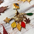 Stitch markers for crochet & knitting autumn leaves