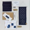FULL KIT - Beginners Sashiko Hand Embroidery Kit, Sashiko Wallhanging Kit,