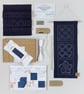 Beginners Sashiko Hand Embroidery Kit, Sashiko Wallhanging Kit, Craft Kit