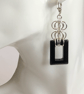 Black Agate Chainmaille Earrings  - Image 5