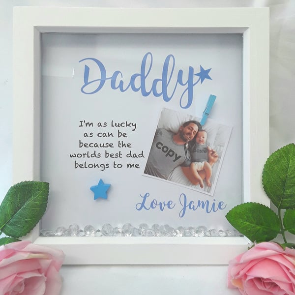 23cm Frame Sizes Personalised Daddy Frame, Dad Gift, Dad Frame, Fathers D
