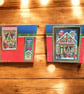 Set of Two Christmas Cards – Festive Toy Shop Design