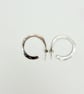 Sterling silver hammered Hoop Earrings. Handmade & Hallmarked. - Image 3