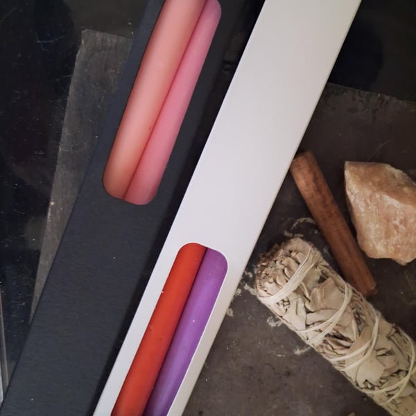 Set of 2 Handmade Kerasoy Wax Taper Candles