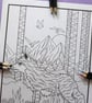 Wolf Forest Animal A4 Colouring Page Printable JPG by S Godwin Studio - Image 2