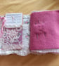 The pink and white needlecase, with pockets, pins, needles and  samples - Image 4
