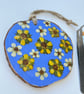Real Pressed Flower, Wildflowers, Wood Slice Hanging Decoration - Image 2