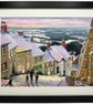 Shaftsbury, Gold Hill, Hovis Hill. Landscape Framed Art Print 14" x 11" Frame 