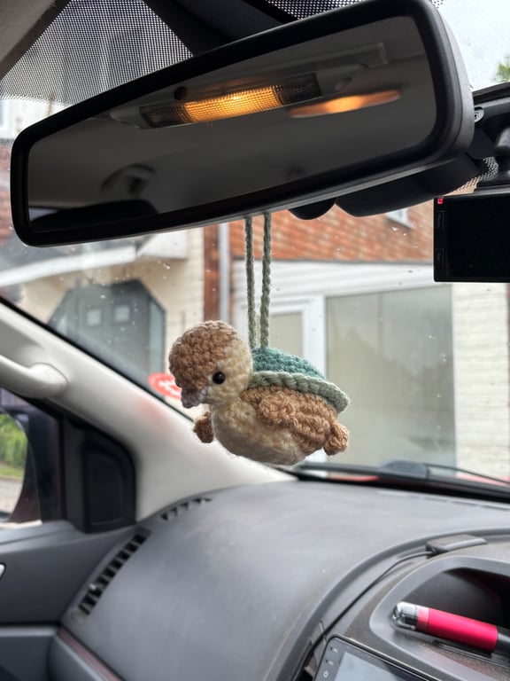 Amigurumi crochet car hanging turtle duck inspired by avatar the last airbender