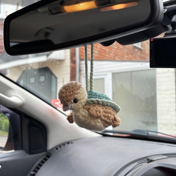 Amigurumi crochet car hanging turtle duck inspired by avatar the last airbender