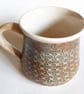 Large Patterned Mug - Hand Thrown Stoneware Ceramic Mug - Image 2