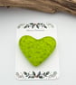 Green Fused Glass Heart - Image 4