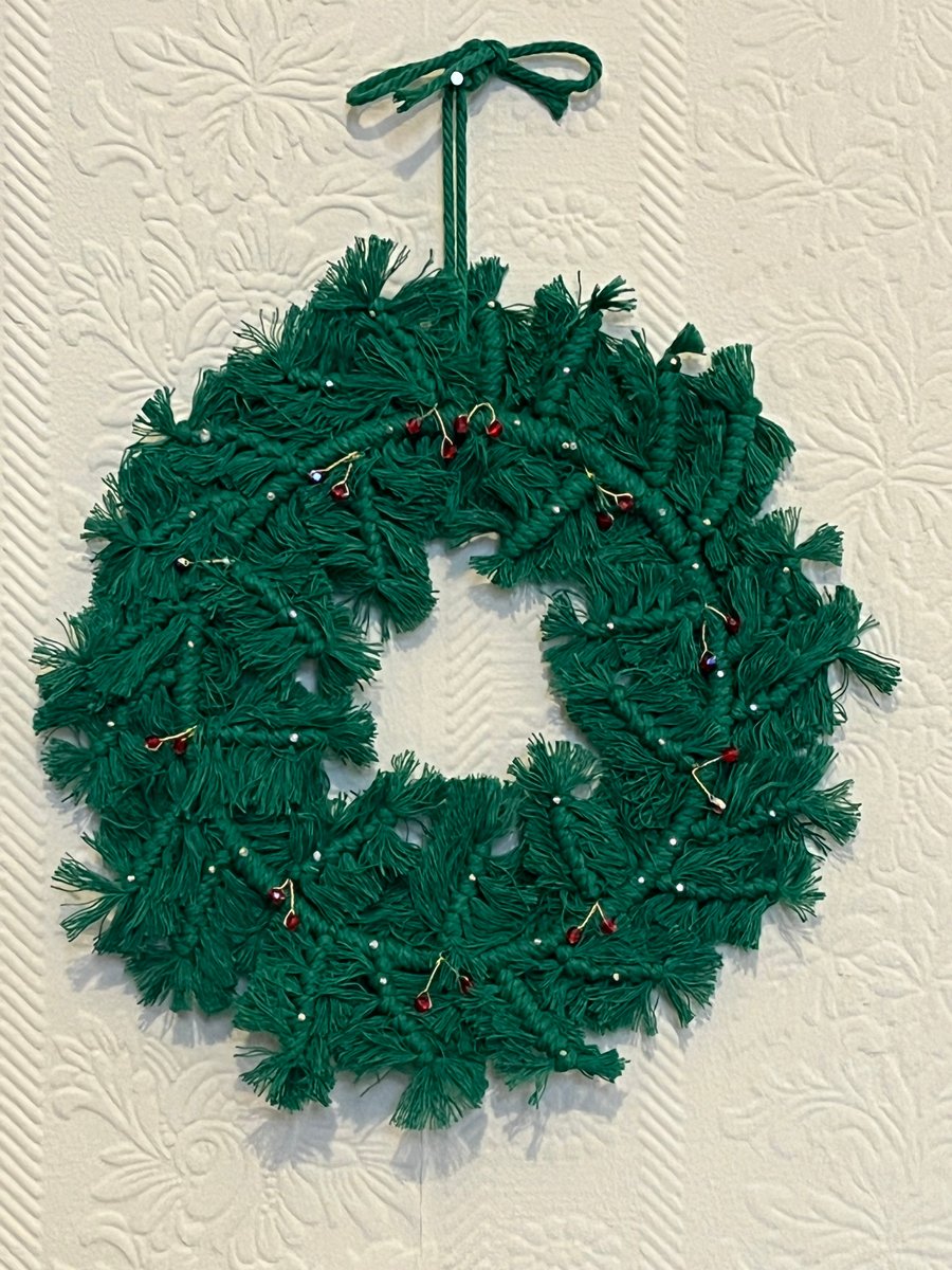 Macrame & Crystal Wreath