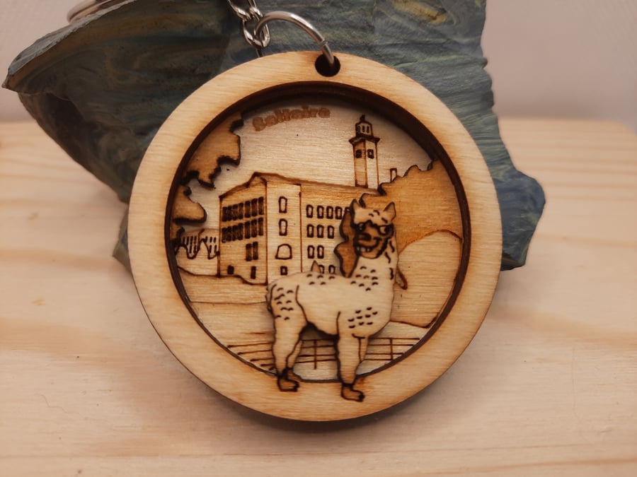 Slice of Yorkshire Keyring - Saltaire