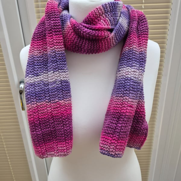 Hand knitted scarf 