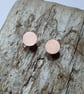 Frosted Finish Copper Stud Earrings (ERCUSTDC3) - UK Free Post - Image 2