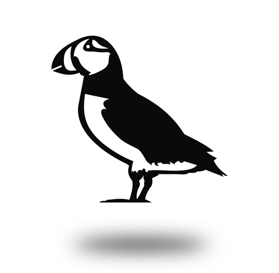 Rusted Puffin Garden Decor Seaside Art Sculpture Sea Bird