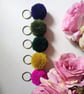 Wool Pompom Keyring, 5cm, Fluffy Pompom Plush Keychain, Stocking Filler. - Image 5