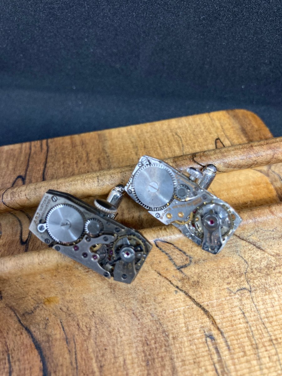 Watch movement cufflinks