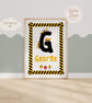 Personalised Construction Print, Boy Nursery Decor, Digger and Trucks Wall Art