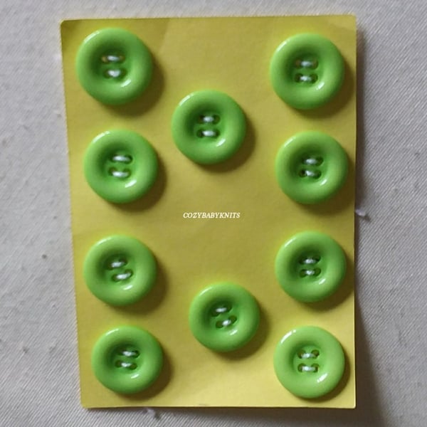 Lime green round buttons